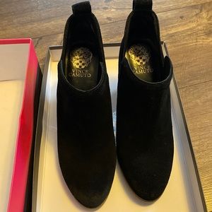 Vince Camuto black suede ankle boots
